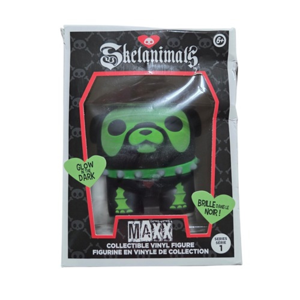 2025 Hasbro Skelanimals Glow In The Dark Maxx Bulldog Series 1 Vinyl Figure